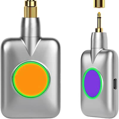 5.8GHz Wireless Guitar System USB-C, Cordless Guitar Transmitter Receiver, 8 Channels 5ms Low Latency, 100ft Range, 1/4 & 3.5mm Jack for Guitar/Bass/Drum/Keyboard/DJ/Amp Instrument image 1
