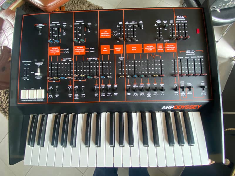 Korg Limited Edition ARP Odyssey FSQ Rev3 with SQ-1 Sequencer Bundle 2018 - Present - Black/Orange image 1