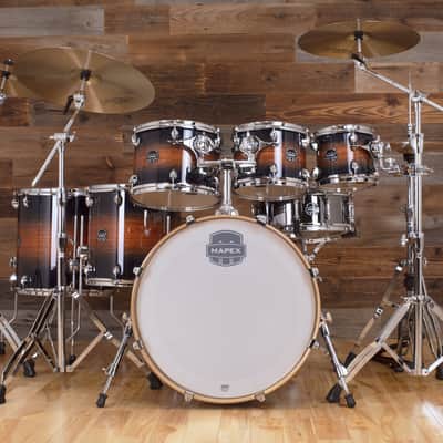 MAPEX ARMORY LIMITED EDITION 6 PIECE DRUM KIT, CARIBBEAN BURST, UK DRUM SHOW KIT image 2