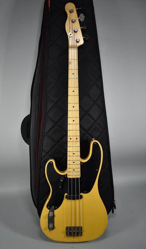 Nash PB-55 Relic Blonde Finish Left-Handed Electric Bass Guitar w/Bag image 1