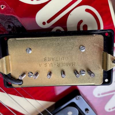Hamer Miller Music from 1985 in Red/Gold with original Hardcase image 7