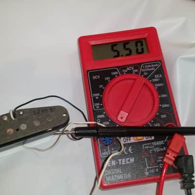Fender STRATOCASTER Pickup 1980 grey bottom meter read 5.50 image 2