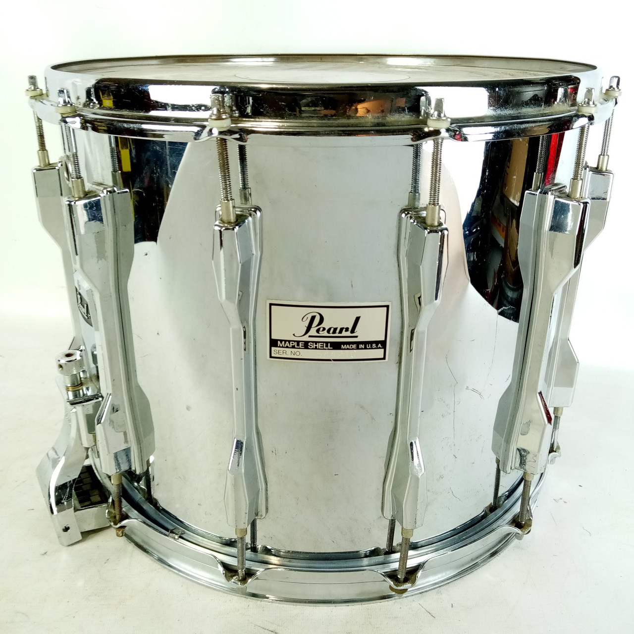 Pearl 12x15"Maple Shell USA Marching Snare Drum COW 12Lug High-Tension Pipe Band — main photograph