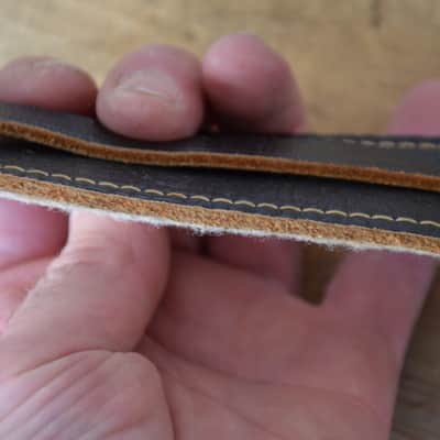 Fender Stratocaster Telecaster P / Jazz Bass mid 1960s real vintage leather strap * very rare pre Fender Logo Buckle/really hard to find! image 10