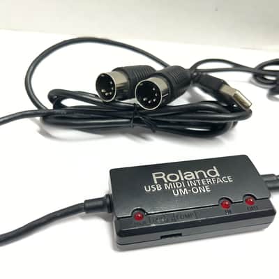 Roland UM-ONE mk2 USB MIDI Interface 1-port USB-powered USB MIDI Interface with Integrated Cables, Data Indicator LEDs, and High-speed FPT Data Throughput - macOS/Windows 5-pin MIDI ports image 7