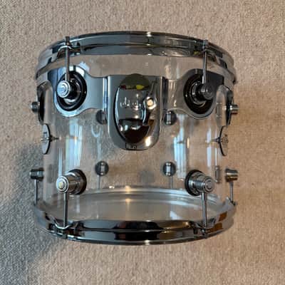 DW Acrylic Design Series Drum 12" x 9" Tom - Clear - RARE image 2