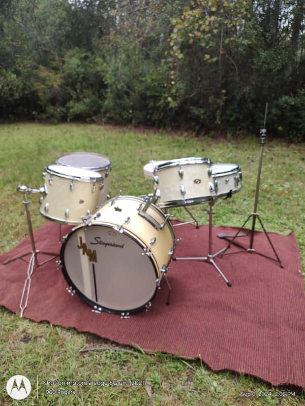 Slingerland Radio King Late 50s - mid 60s - White Marine Pearl image 1