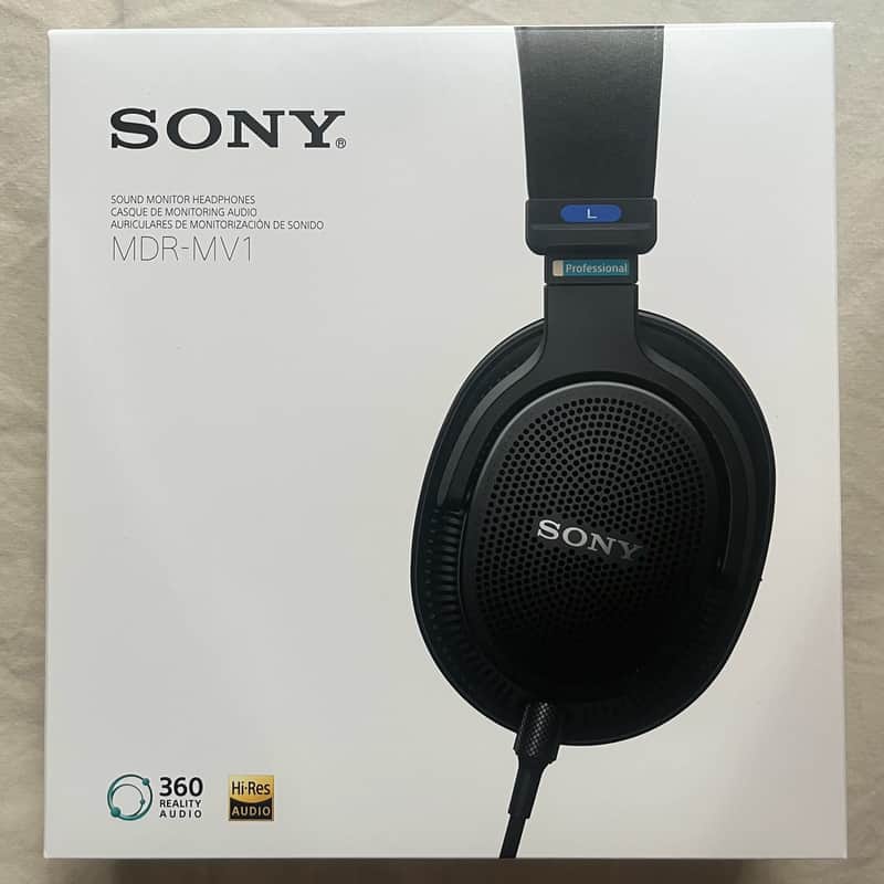 Sony MDR-MV1 Open Back Headphones - 24 Ohms 2023 - Present - Black