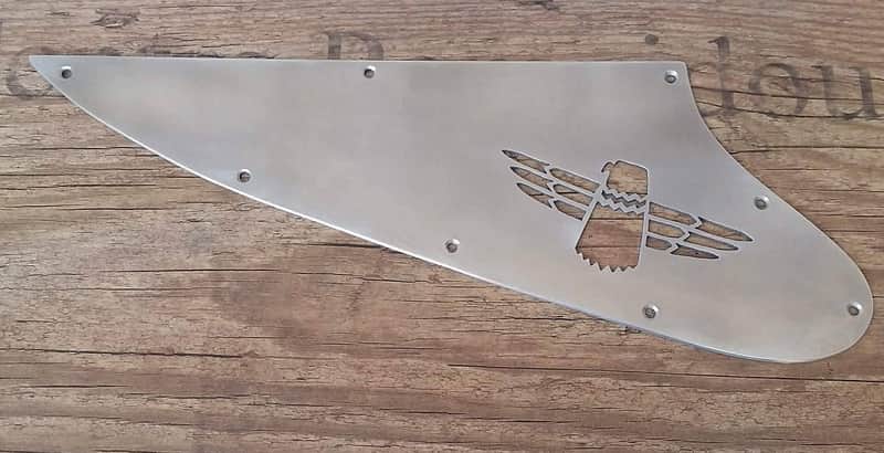 Handmade metal pickguard fits Gibson Thunderbird scratchplate hand engraved bass T Bird image 1