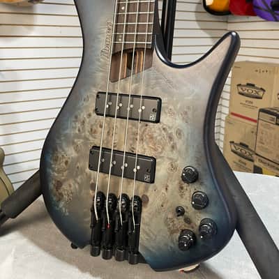 Ibanez EHB Ergonomic Headless Bass Guitar - Cosmic Blue Starburst Flat w/Gig Bag & PLEK*D #107 image 3
