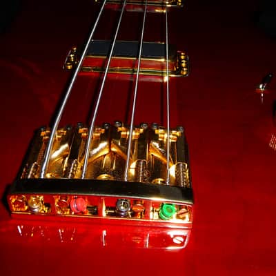 Rickenbacker 4004 CII Cheyenne 2008 Translucent Red Flamed Maple/Walnut with Bubinga Fretboard image 8