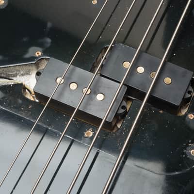 1975 LEFTY Fender Precision Bass Black with White Pickguard image 15