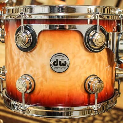 DW Collector's Red Burst Over Quilted Maple - 22,10,12,16,6.5x14 - SO#1134313 image 4