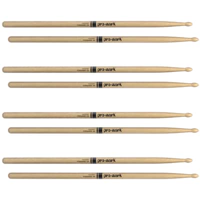 Promark 5A Hickory Drum Sticks Hickory 4 Pairs With Coffin Stick Case Offer! image 2