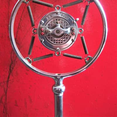 Vintage RARE 1930's Universal Model 10 carbon microphone chrome w Atlas stand image 2