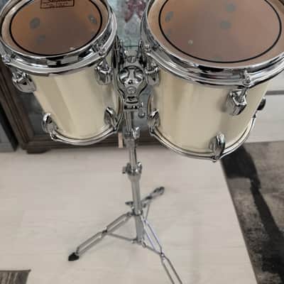 Slingerland Magnum 1979 Silver Mist Power toms 6x10, 8x10 w/Stand XLNT Cond! image 6