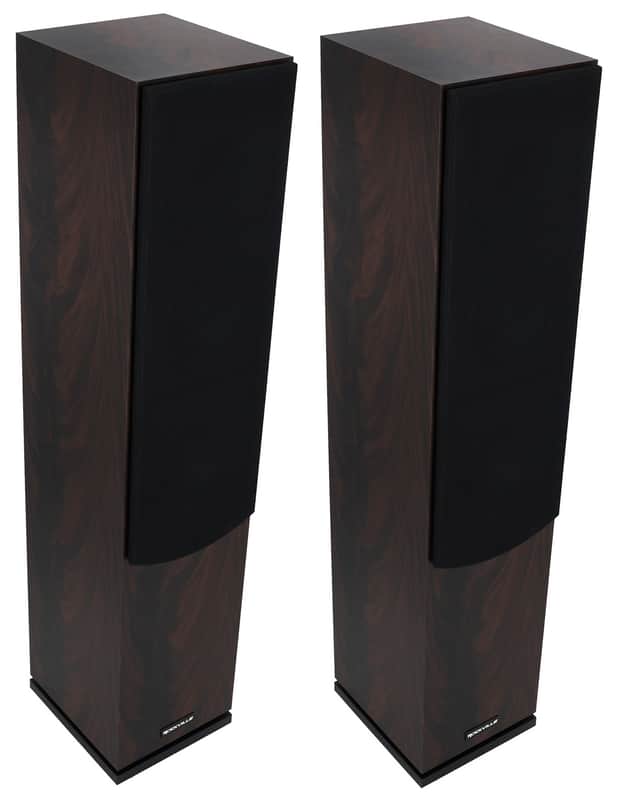 Pair Rockville Lux 658 Dark Wood Dual 6.5" 160 Watt 8 Ohm Hi-Fi Tower Speakers image 1