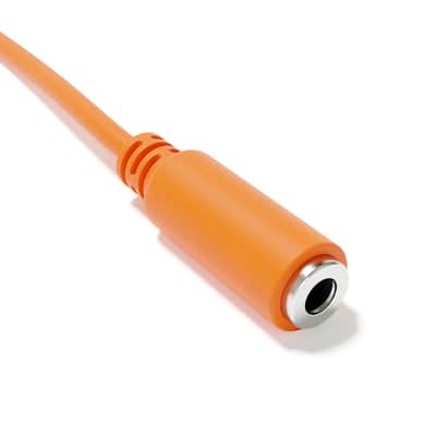 ExcelValley [Orange | 90 cm - 35.43"] 5-Pack - Right Angle Hopscotch Mono Splitter Y Patch Cables TS 3.5mm 1/8" Eurorack Synth image 4