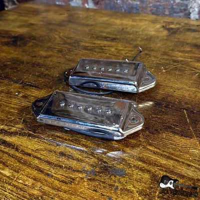 Epiphone P90 "Dog Ear" Electric Guitar Pickups (2010s - Chrome) image 2
