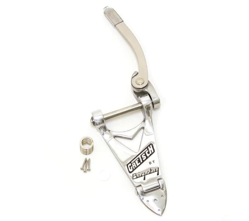 006-0134-100 Gretsch Bigsby B3C Chrome Tremolo Tailpiece w/Handle Arch Top Guitar 0060134100 image 1