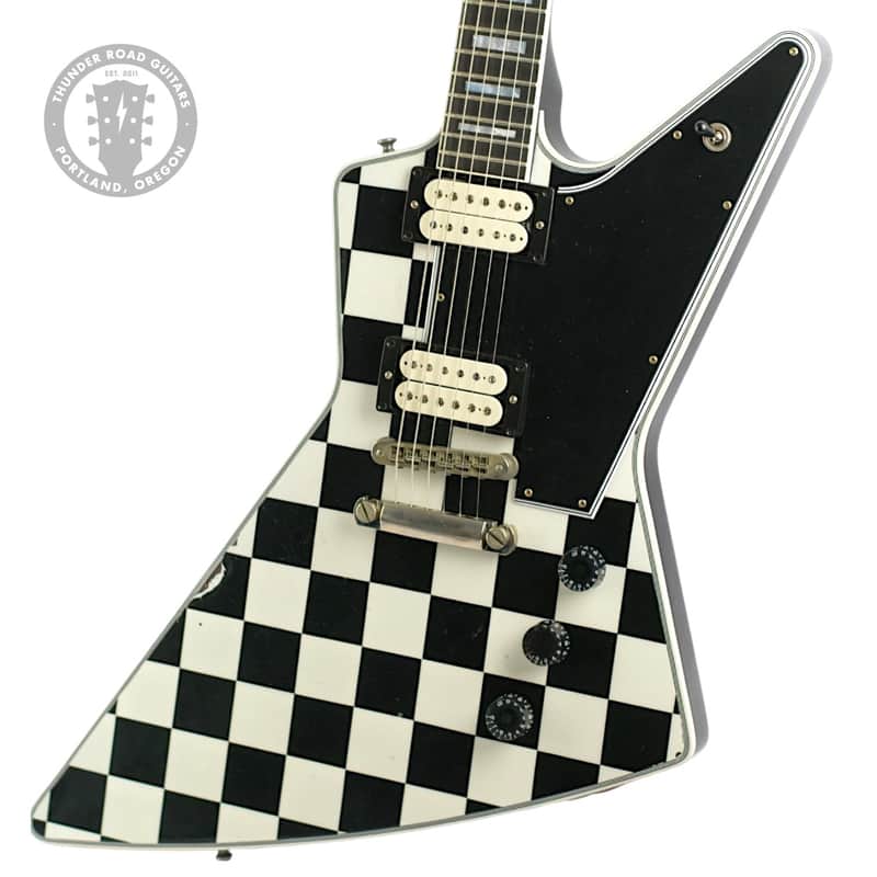 New Gibson Custom Shop Explorer Checkerboard Top Murphy Lab Light Aged TRG Stinger Series #CS601323