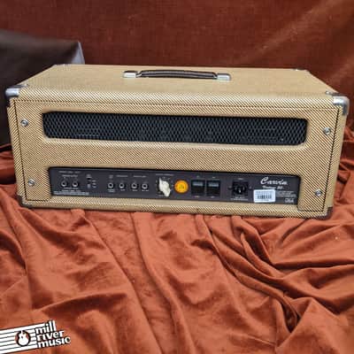 Carvin VT50 50W Guitar Tube Amplifier Head Lacquered Tweed w/ Footswitch & Cover image 5