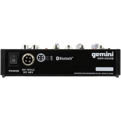 Gemini GEM-05USB 5 Channel USB Podcast Vocals Mixer w XLR Cable image 6
