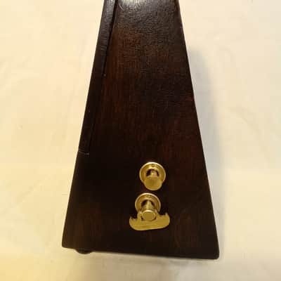 Fully Restored Antique Wood Bell Metronome de Maelzel by Seth Thomas Clocks Dark Walnut, Lacquered Brass Trim,  Beats Evenly image 12