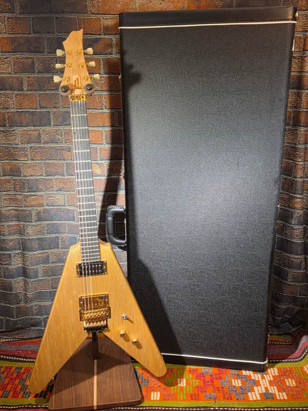 Black Diamond Handmade The Korina "Super V" Natural w/ OHSC, CoA & Floyd Rose image 1