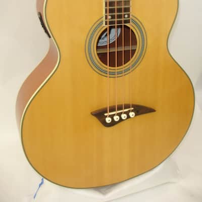 Dean EAB Acoustic Electric Bass Guitar, Satin Natural w/ Bag image 3