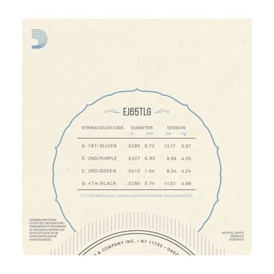 D'Addario EJ65TLGPro-Arté Custom Extruded Nylon Ukulele Strings, Tenor Low-G image 2