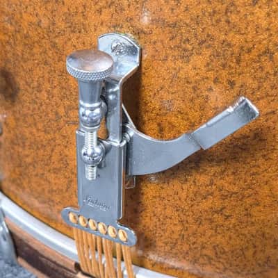 Used Ludwig & Ludwig Marching Snare Drum Gold Sparkle 16x12 - Very Good image 8