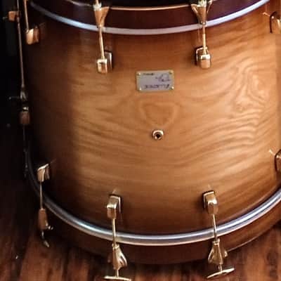 WATCH VIDEO! OCEAN PACIFIC CUSTOMIZED UPGRADED SNARE DRUM (OPDC) ASH ON MAPLE - LACQUERED CLEAR image 2