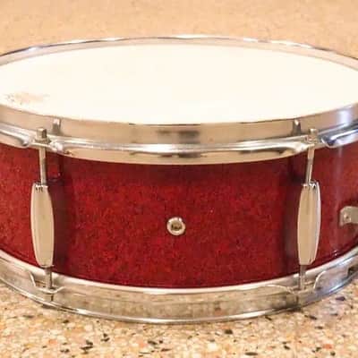 Stewart 5.5x14" Snare Drum Red Sparkle Vintage 1970's MIJ