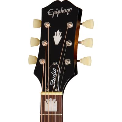 Epiphone J-200 Studio Acoustic Electric Guitar - Vintage Sunburst image 4