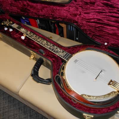 Morgan Monroe Appalachia Gold-Plated Banjo with mother of pearl inlay, 1990 image 1