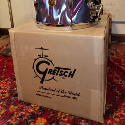 Gretsch 9"x13" Tom Drum w/Mount USA Custom Heritage Lugs - Black Satin Flame Nitron Wrap *EXCELLENT* 2024 image 3