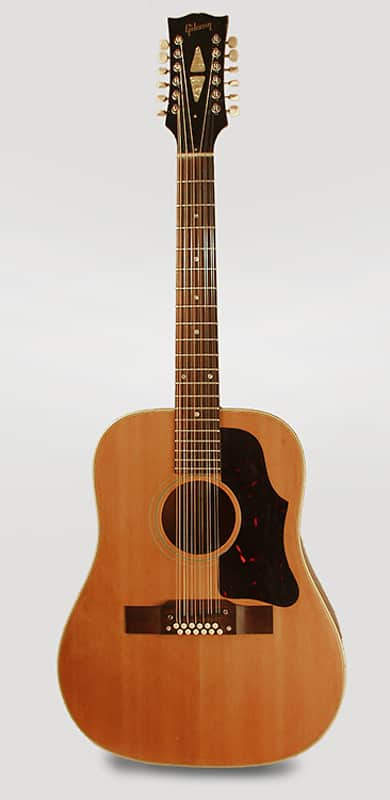 Gibson  B45-12-N 12 String Flat Top Acoustic Guitar (1965), ser. #278074, black soft shell case. image 1