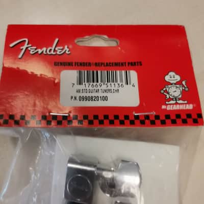 Fender 099-0820-100 American Standard Stratocaster/Telecaster Tuning Heads (6) Chrome image 3