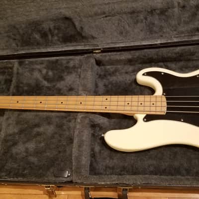 Cort Precision P Bass 1990's Vintage White Maple Neck Schaller Machines Inc Hardshell Case image 2