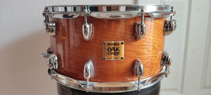 14x7 Yamaha Oak custom snare in Honey Amber image 1
