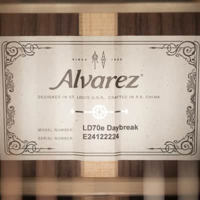 Alvarez LD70e Laureate Dreadnought Acoustic/Electric Guitar - Daybreak with Softshell Case image 14