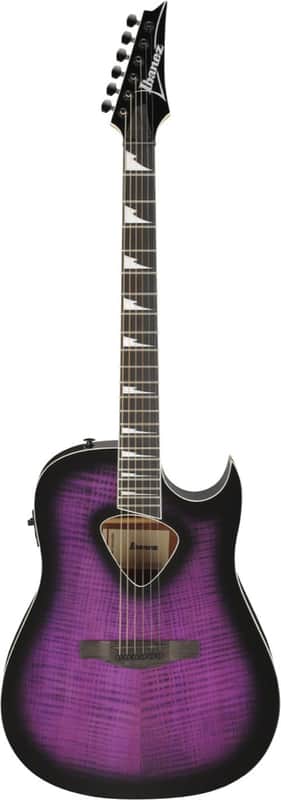 Ibanez ALT50FATVT Altstar Acoustic Guitar in Transparent Violet Sunburst High Gloss image 1