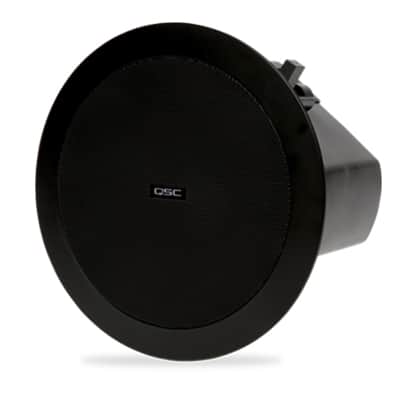 QSC AD-C4T-BK 4.5-Inch Two-way Ceiling Speaker, 70/100 Volt Transformer with 16Ω Bypass - Black image 2