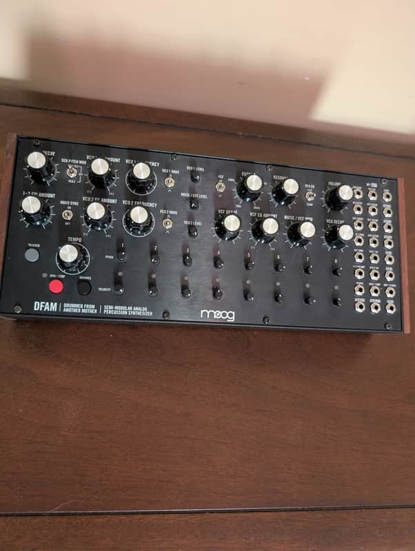 Moog DFAM Drummer From Another Mother Semi-Modular Analog Percussion Synthesizer 2018 - Present - Black/Wood image 1