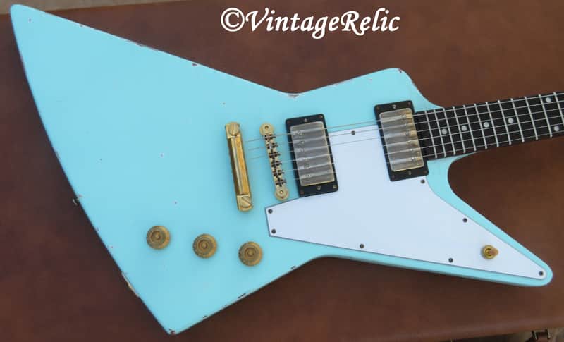 aged RELIC 2018 Gibson Explorer KERRY GREEN Historic Conversion DiMarzio PAFs  7.5# image 1