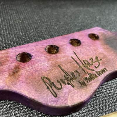 Pistol Crown Maple left handed neck with maple fretboard Jimi Hendrix purple neck only custom 2021 P image 1