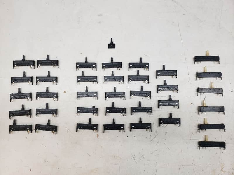 Used Set of 35 Original ARP Quadra Sliders for Refurbishing/Parts/Repair image 1