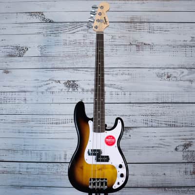 Fender Mini Precision Bass Guitar | 2-Color Sunburst, Indian Laurel Fretboard (FREE SHIPPING) image 3
