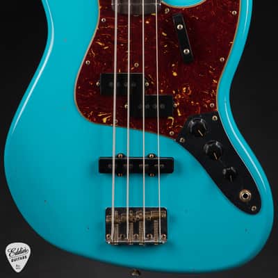 2024 - Fender Custom Shop 1964 Jazz Bass Journeyman Relic P/J - Taos Turquoise image 2